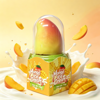 Crème glacée 3D aux fruits virale, produits phares pour les grossistes, crème glacée au chocolat, au lait et aux fruits, vente directe d'usine, 75g