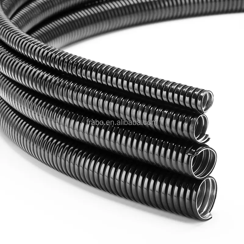 Conduit flexible de verrouillage en acier revêtu de pvc électrique de 25mm