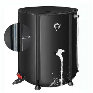 Système de collecte d'eau 53 gallons, baril de pluie pliable