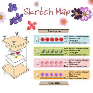 Hot Sale Children's <strong>Flower</strong> <strong>Press</strong> Natural Crafts Wooden Art <strong>Kits</strong> Outdoor Learning Toys <strong>Flower</strong> <strong>Press</strong> Set - Product Image 3