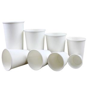 Vasos de Papel Desechables Blancos de Pared Simple de 8oz, 12oz, 16oz y 22oz para Bebidas Calientes/Frías, Café, Té, Uso en Fiestas, Venta al Por Mayor - Product Image 4