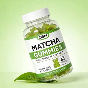 Gomitas de Té Verde Matcha Natural OEM, Antioxidantes, Apoyo al Bienestar, Suplemento Dietético Herbal Vegano, Alto en Proteínas para Adultos - Product Image 1