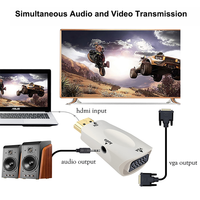 Adaptateur HD vers VGA séparateur mâle vers femelle Ux Audio Jack 3.5 convertisseur de câble PS4 TV Box ADisplay Port PC projecteur