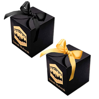 Boîtes à bonbons Umrah Mubarak Hajj Kaaba, boîtes cadeaux en chocolat, ruban, emballage en papier pour la fête de l'Aïd Ramadan