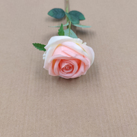 Prix de gros d'usine, fleurs artificielles en soie, roses artificielles à tête unique pour la Saint-Valentin
