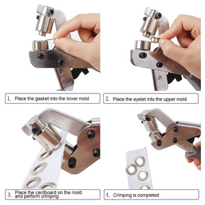 <span class=keywords><strong>Pince</strong></span> <span class=keywords><strong>à</strong></span> œillets manuelle légère et portative avec tête en acier et poignée ergonomique - Product Image 5