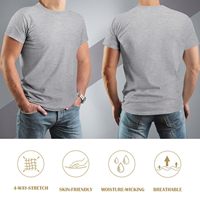 T-shirt en coton uni à col rond et manches courtes, basique, personnalisable avec photo, texte, logo, impression, design, vente en gros