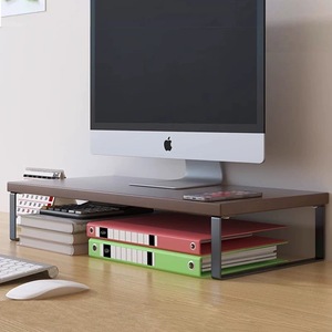<b>Desktop</b> Computer Riser Stand Monitor Lift <b>Shelf</b> Office Desk Storage Rack Rectangle Standing Type Single Layer Organizer - Product Image 3