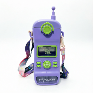 Bouteille d'eau rétro en forme de téléphone <span class=keywords><strong>portable</strong></span> pour enfants, gourde <span class=keywords><strong>portable</strong></span> anti-fuite avec sangle bandoulière pour l'école, les activités de plein air et les voyages - Product Image 3