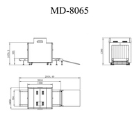 Système de scanner de sécurité aéroportuaire MAIDUN, machine de scanner de bagages en acier inoxydable durable, système d'inspection de sécurité aux rayons X