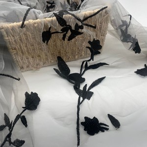 Venta caliente hecha a mano Shabby boda flor bordada Organza tela de encaje para vestido suministros de costura artesanías - Product Image 4