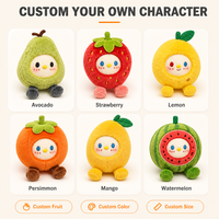 Peluche personnalisée en velours côtelé, jouet en peluche sur le thème des fruits, poupée de personnage pour la décoration de bureau scolaire
