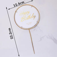 Violet rose papillon gâteau décoration joyeux anniversaire gâteau Topper peint à la main pour mariage fête d'anniversaire bébé douche