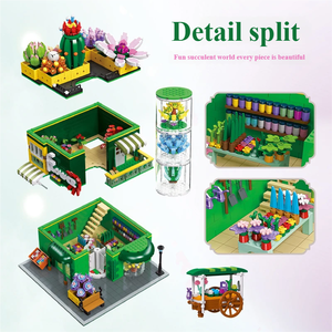 JIESTAR 89108 2647 Piezas Serie Vista Urbana Tienda de <span class=keywords><strong>Plantas</strong></span> Suculentas Bloques de Construcción Modelo Técnico Juguete Educativo Regalo Festivo - Product Image 4