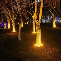 12W Outdoor-LED-Baumleuchte, Individuelle Aluminium-Ringlampe mit Stecker, DIY-Projektionsbeleuchtung für Garten, Rasen und Landschaft