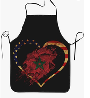 Promotion Usine Tablier Classique Drapeau Marocain pour Hommes et Femmes, Tabliers Vintage Amusants pour Cuisine, Cuisson et Barbecue