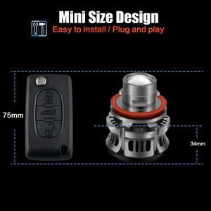 Phares laser 9005 9006 H11 super lumineux 72W, projecteurs laser pour voiture, feux antibrouillard, garantie de 3 ans, modification - Product Image 4