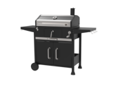 Grill à charbon de bois de cour haut de gamme de grande qualité de finition en fer enduit de poudre de verre Caractéristique pliante de table d'appoint pour les fêtes en plein air