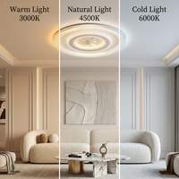 Lampu Plafon LED Lingkaran Offset Elegan dengan Aksen Bintang Artistik, Hemat Energi untuk Proyek Desain Interior Rumah Mewah