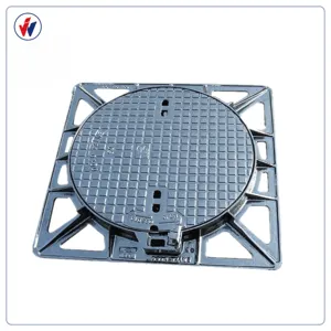 Penutup Manhole Besi Cor Dustile EN124 D400 Pengecoran Ductile Besi Pengecoran Penutup Lubang