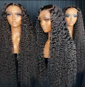 Peruvian Human Hair Lace Front Wigs Natural Water HD Glueless Lace Rmey Vietnamese Human Hair Water Curly Wig For Black Women