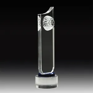 En gros pas cher grande taille de golf en cristal trophée - Product Image 1