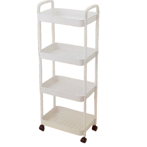 Multi-layer Household Storage <b>Rack</b> Wheeled Trolley Bathroom Storage <b>Rack</b> Living Room Floor Rolling Snack Storage <b>Rack</b> - Product Image 4