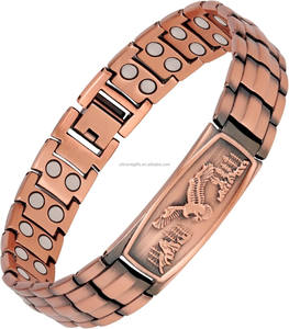Aimants haute puissance thérapie énergétique soulagement de la <span class=keywords><strong>douleur</strong></span> arthrite réglable 100% <span class=keywords><strong>Bracelet</strong></span> magnétique en cuivre pur pour hommes bijoux de santé - Product Image 1