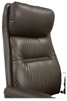 Chaise de bureau de direction à dossier haut en cuir PU, pivotante avec vérin à gaz et accoudoirs rembourrés