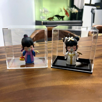 Boîtes rectangulaires transparentes en acrylique PS avec couvercle, fourniture directe d'usine, pour organisateur de bureau, rangement de jouets d'anime, présentoirs