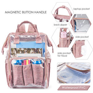 <span class=keywords><strong>Sac</strong></span> <span class=keywords><strong>à</strong></span> <span class=keywords><strong>dos</strong></span> transparent en PVC pour bébé/couches, imperméable, polyvalent pour les sorties, les spectacles et les voyages (<span class=keywords><strong>personnalisable</strong></span>) - Product Image 3