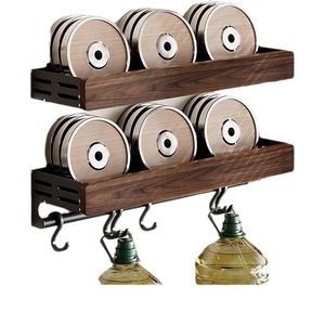Étagère de rangement murale pour cuisine Xinyi Sanitary Ware, en bois massif, multi-niveaux, pour épices, couteaux et ustensiles de cuisine - Product Image 5