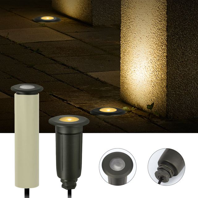 Solid Brass Antique Bronze IP65 Waterproof Outdoor Landscape Inground Well Lights for Driveway Pathway Garden Lawn