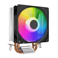 ESGAMING Personnaliser 2 Caloducs Ordinateur Cpu Refroidisseur D'air Silencieux 4000H 92mm Tuyau Cuivre Fixe RGB PC Ventilateur De Refroidissement pour Amd Intel