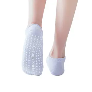 Chaussettes de danse en Silicone antidérapantes avec poignées, chaussettes de Yoga respirantes et sans dos