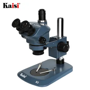 Kaisi Microscope noir bleu blanc 37050 B3 réparation de téléphone portable Microscope trinoculaire stéréo pour Iphone
