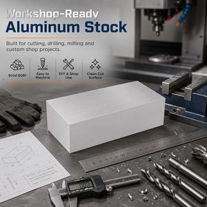 Barra plana sólida de aluminio YOUNTHYE 6061 de 2 x 4 x 8 pulgadas para trabajo de torno y fresado CNC - Product Image 6