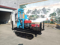 Petit moteur diesel portable 80m 100m 130m de profondeur mini machine de forage de puits d'eau de forage rotatif manuel