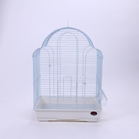 Cage volière ventilée de qualité supérieure pour petits oiseaux-Cage en fer durable avec attrape-graines pour perruches, inséparables, oiseaux Mynah