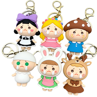 Fabricant de porte-clés en caoutchouc en gros, personnalisés, pas chers, souvenirs 2D/3D mignons de personnages animaux de dessins animés à vendre