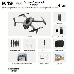 โดรน K19MAX พลาสติกพับได้ พร้อม GPS ระบบ Brushless สำหรับผู้เริ่มต้น ถ่ายภาพทางอากาศ 4K ระยะควบคุม 700 เมตร ระบบกันสั่น 6 แกน พร้อมระบบหลบหลีกสิ่งกีดขวาง - Product Image 6