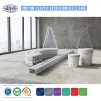 Profilé d'extrusion en PVC personnalisé pour rail de rideau de plafond, simple, double et rail de guidage à rouleaux