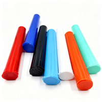 Vente en gros de tubes en plastique noir de forme cylindrique, résistants aux enfants, de 19 mm de diamètre x 116 mm de hauteur (4,5 pouces), pour contenir des médicaments