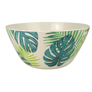 Set di Ciotole con Stampa Foglia di Palma Tropicale Monstera in Melamina - Ciotole Grandi e Piccole per Pranzo a Bordo Piscina 6 e 10 Pollici - Product Image 2