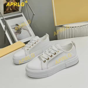 Zapatillas Casuales para Mujer, Populares, Blancas, con Cordones, para Tenis y Running, con Forro de Cuero Genuino, para Caminar en Primavera - Product Image 5