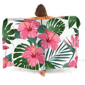 2025年新デザイン カスタム太平洋諸島スタイル ビーチサロング ハワイアンプリント ラヴァラヴァサロング 水着 ポリネシア女性用ショール スカーフ - Product Image 6