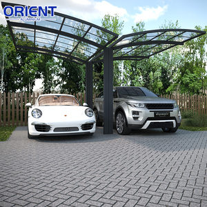Abri de <span class=keywords><strong>voiture</strong></span> autoportant en alliage d'aluminium sur mesure avec panneau en polycarbonate pour le marché américain - Product Image 4