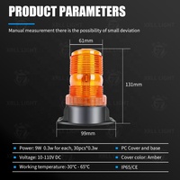 Balise Localisable pour Camions Montage Magnétique Led Rotatif Avertissement Bleu Balise