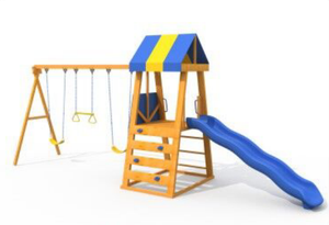 Cadre d'escalade en bois de Patio, ensemble de balançoire pour l'arrière-cour, accessoires en plastique, équipement de jeu pour l'extérieur, en vente - Product Image 5