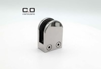 Pince à fixation murale en acier inoxydable, support carré en D sur verre trempé ou stratifié, 2 unités
